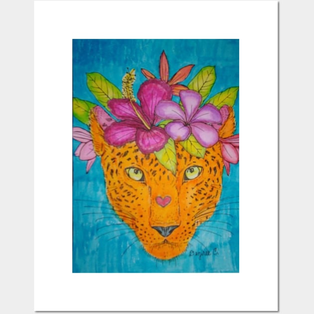 Flor Cheetah Wall Art by LibrosBOOKtique